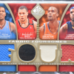 2009-10 Upper Deck SP Games Used Basketball - Kevin Durant Brandon Roy Emeka Okafor Lebron James F4 Jord - Fabric Foursomes /125