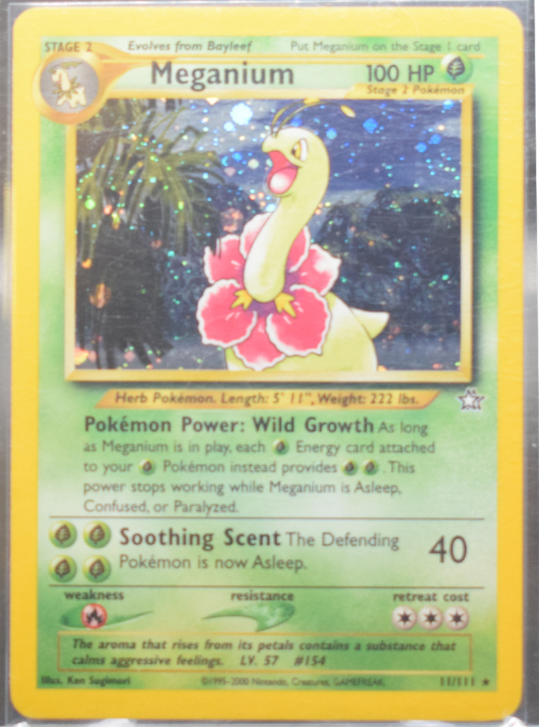 websiteimages_6d0c4733-33b0-4781-b26d-cd97f747e11d_1024x1024.png Meganium (11) - Neo Genesis (N1) - Image 1