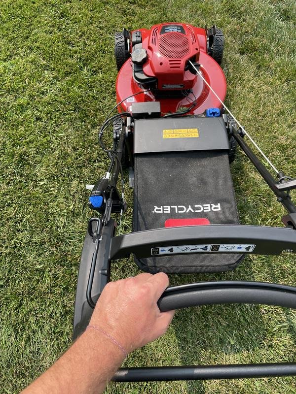 Customer photo of the Toro 21472 on a slope